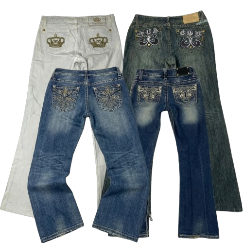 (385 STÜCK VERFÜGBAR) Y2K Japan Miss Me Style Jeans